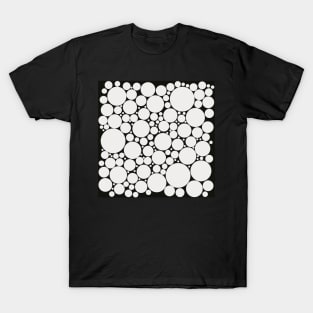 black and white pop art polka dot pattern T-Shirt